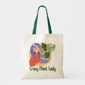 Crazy Plant Lady Canvas tas (Voorkant)