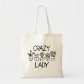 Crazy Plant Lady Canvas tas (Voorkant)