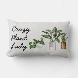 Crazy Plant Lady Chic Waterverf Planten Kussen
