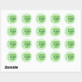 Crazy Plant Lady Cute Green Botanist Ronde Sticker (Vel)