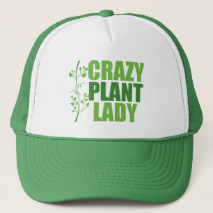 Crazy Plant Lady Cute Green Botanist Trucker Pet