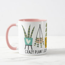 Crazy Plant Lady Fun Potted Planten Roze