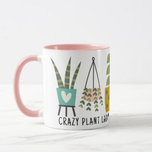 Crazy Plant Lady Fun Potted Planten Roze Mok