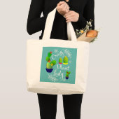 Crazy Plant Lady Funny Cactus Grote Tote Bag (Voorkant (product))