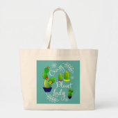 Crazy Plant Lady Funny Cactus Grote Tote Bag (Voorkant)