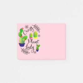 Crazy Plant Lady Funny Cactus Post-it® Notes