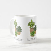 Crazy Plant Lady Funny Classic Mok, 11 oz Koffiemok (Voorkant links)