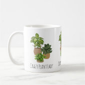Crazy Plant Lady Funny Classic Mok, 11 oz Koffiemok (Links)