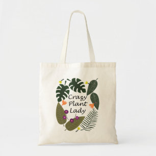 Crazy plant lady Funny Gift for house planten love Tote Bag