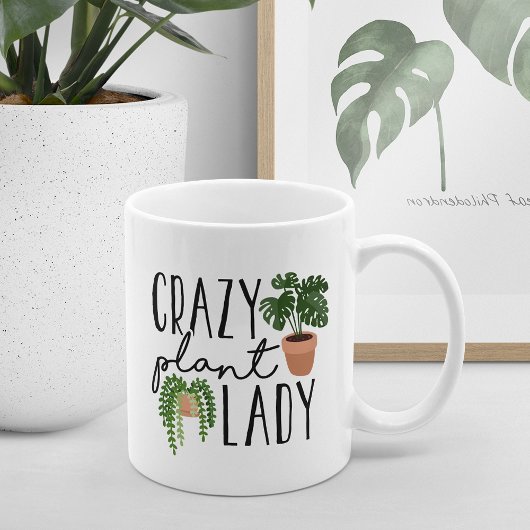 Crazy Plant Lady | Funny Plant Lovers Koffiemok