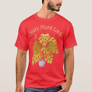 Crazy Plant Lady Gardener Tuinieren Plant Lover Bo T-shirt