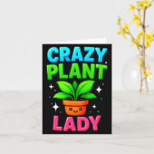 Crazy Plant Lady Gardening Funny Gardeners Men Wom Kaart (Gele Bloem)