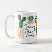 Crazy Plant Lady | Grafische Waterverf Potentiële Koffiemok (Links)