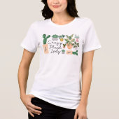 Crazy Plant Lady | Grafische Waterverf Potentiële  Tri-Blend Shirt (Voorkant)