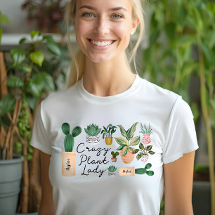 Crazy Plant Lady   Grafische Waterverf Potentiële  Tri-Blend Shirt