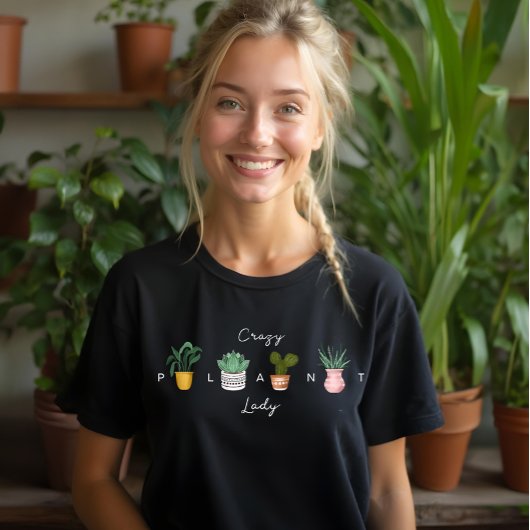 Crazy Plant Lady | Grafische Waterverf Potentiële Tri-Blend Shirt