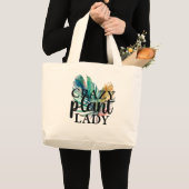 Crazy Plant Lady Grote Tote Bag (Voorkant (product))