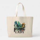 Crazy Plant Lady Grote Tote Bag (Achterkant)