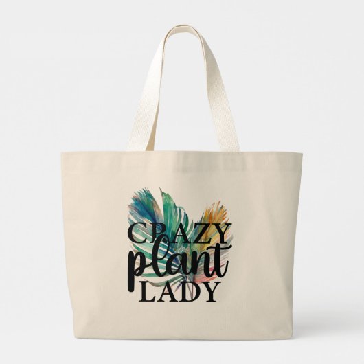 Crazy Plant Lady Grote Tote Bag (Achterkant)