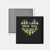 Crazy Plant Lady Heart Cactus Magneet (Voorkant / Achterkant)