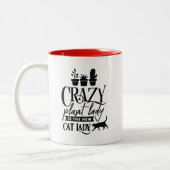 Crazy Plant Lady is de nieuwe Cat Lady Tweekleurige Koffiemok (Links)
