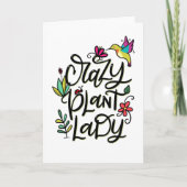 Crazy Plant Lady Kaart (Voorkant)