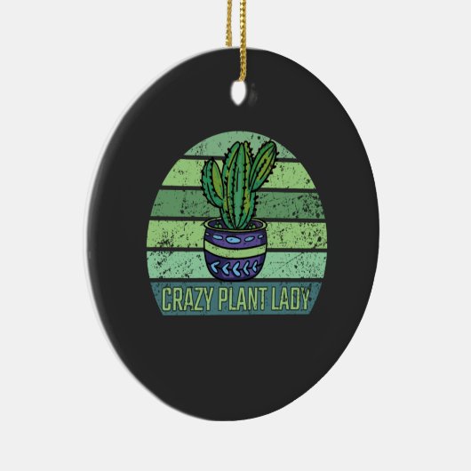 Crazy Plant Lady Keramisch Ornament (Rechts)