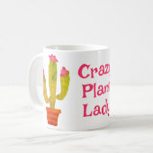 Crazy Plant Lady koffie mok cadeau met leuke cactu (Voorkant links)