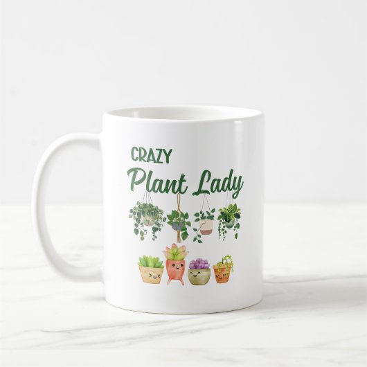 Crazy plant lady koffiemok (Links)