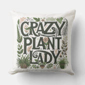 Crazy Plant Lady Kussen (Voorkant)