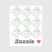 Crazy Plant Lady Leaf Hart Script Sticker (Vel)
