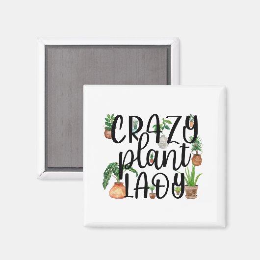 Crazy Plant Lady Magnet Classic (Voorkant / Achterkant)