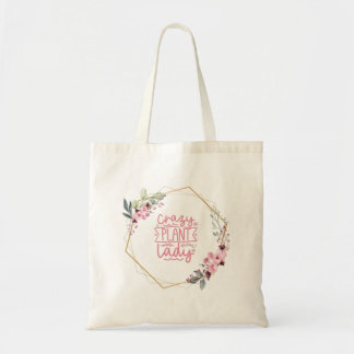 Crazy Plant Lady met blote grens Tote Bag