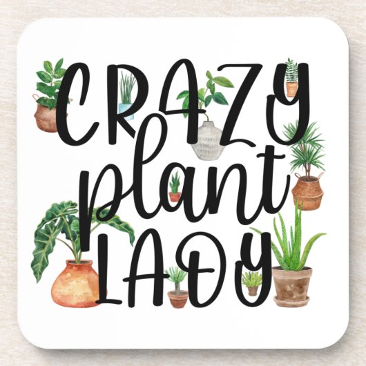 Crazy Plant Lady Onderzetters set (Voorkant)