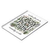 Crazy Plant Lady Personalized Notitieboek (Linkerzijde)