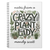 Crazy Plant Lady Personalized Notitieboek (Voorkant)