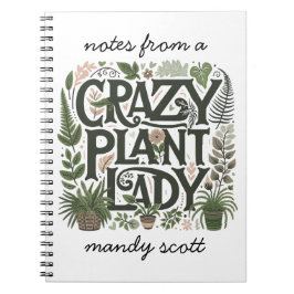 Crazy Plant Lady Personalized Notitieboek