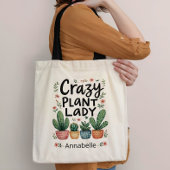 Crazy Plant Lady Personalized Tote Bag