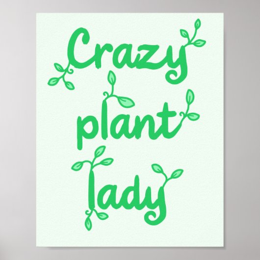 Crazy Plant Lady Poster (Voorkant)