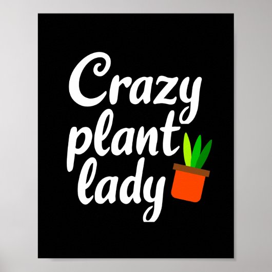 Crazy plant lady poster (Voorkant)