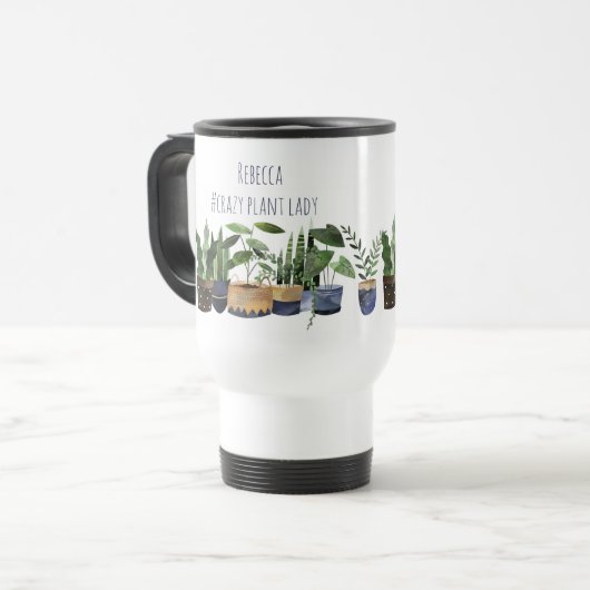 Crazy Plant Lady Pot Plant & Cactus Bone Travel M Reisbeker (Voorkant links)