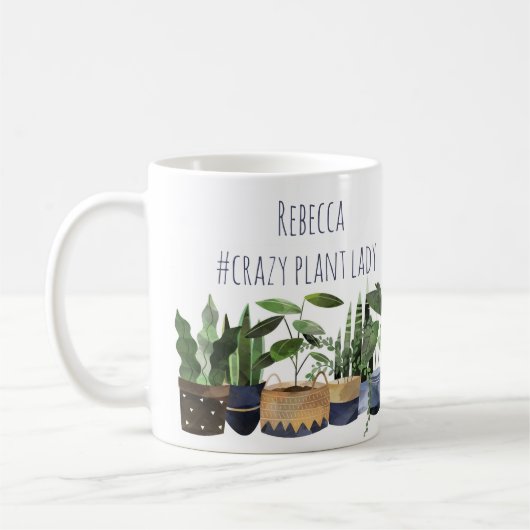 Crazy Plant Lady Pot Plant & Cactus Koffiemok (Links)