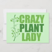 Crazy Plant Lady Schattigee Groene Botanist Kaart (Voorkant)