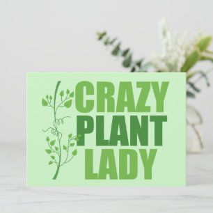 Crazy Plant Lady Schattigee Groene Botanist Kaart