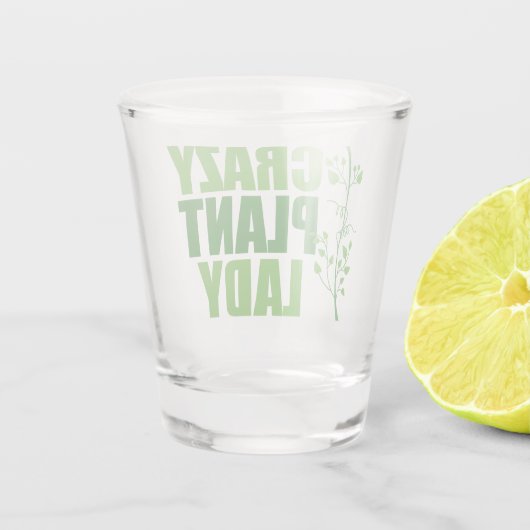 Crazy Plant Lady Shot Glas (Achterkant)