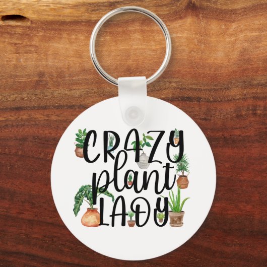 Crazy Plant Lady Sleutelhanger (Voorkant)