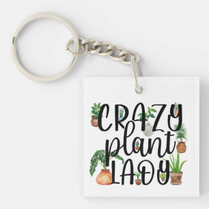 Crazy Plant Lady Sleutelhanger