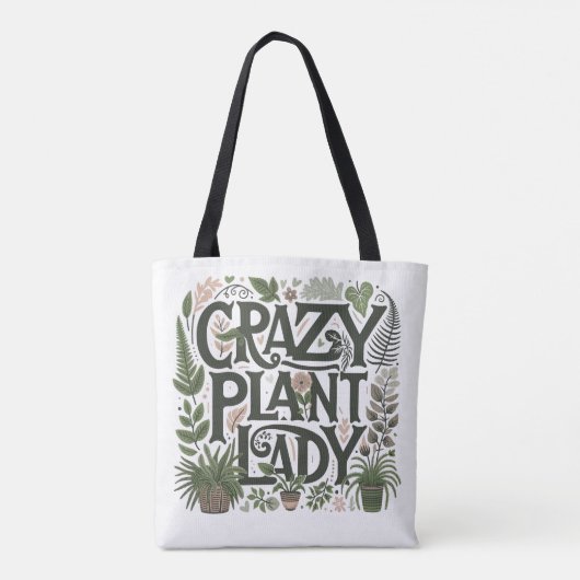 Crazy Plant Lady Tote Bag (Achterkant)