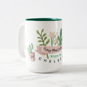 Crazy Plant Lady Two-Tone Coffee Mok (Voorkant links)