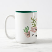 Crazy Plant Lady Two-Tone Coffee Mok (Links)